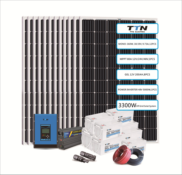 Système d'alimentation solaire à domicile 3300W / 19800Wh