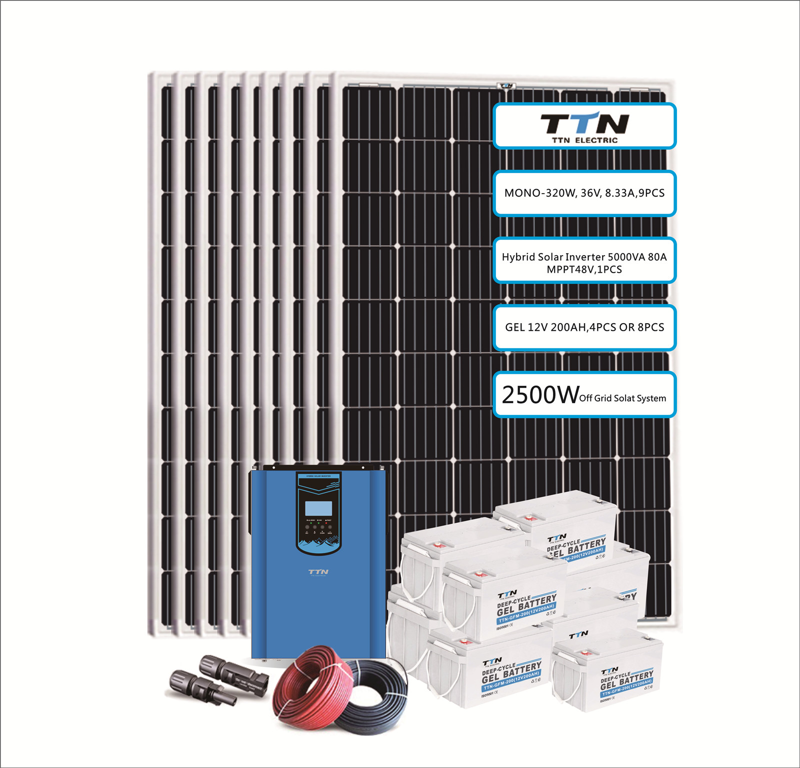 Système d'alimentation solaire à domicile H2200W / 13200WH